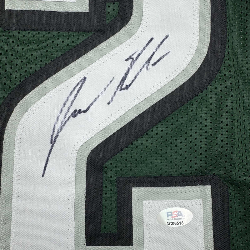 Autographed/Signed Jason Kelce Philadelphia Green Football Jersey PSA COA