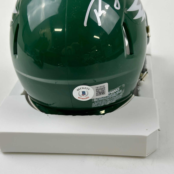Autographed/Signed Ron Jaworski Philadelphia Eagles Retro Mini Football Helmet Beckett BAS COA