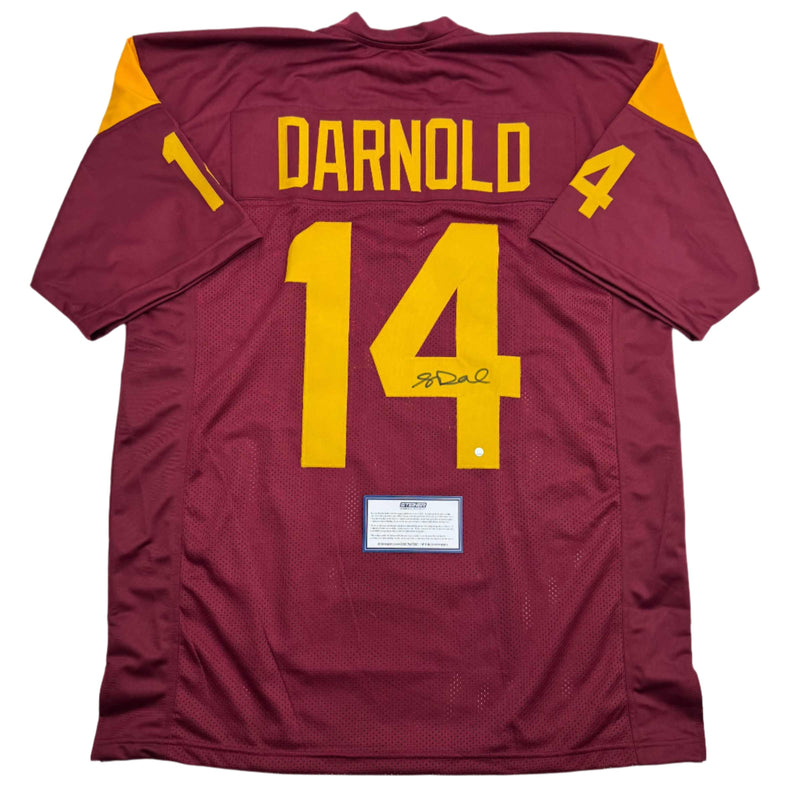 Autographed/Signed Sam Darnold USC Southen Cal Maroon College Football Jersey Steiner Holo