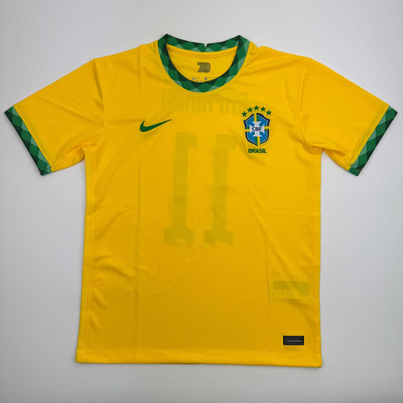 Autographed/Signed Raphinha Raphael Belloli Brazil Yellow Soccer Jersey Beckett BAS COA