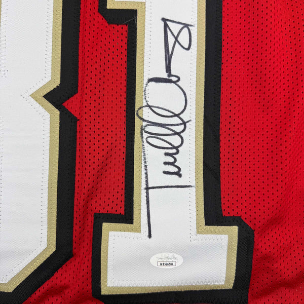 Autographed/Signed Terrell Owens San Francisco Red Stat Football Jersey JSA COA
