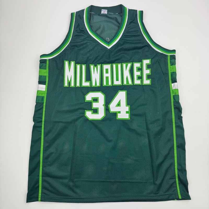 Autographed/Signed Terry Cummings Milwaukee Green Basketball Jersey Beckett BAS COA