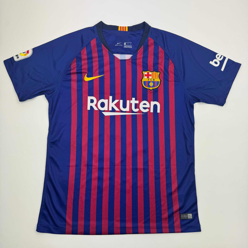Autographed/Signed Lionel Leo Messi FC Barcelona Soccer Jersey Beckett BAS COA