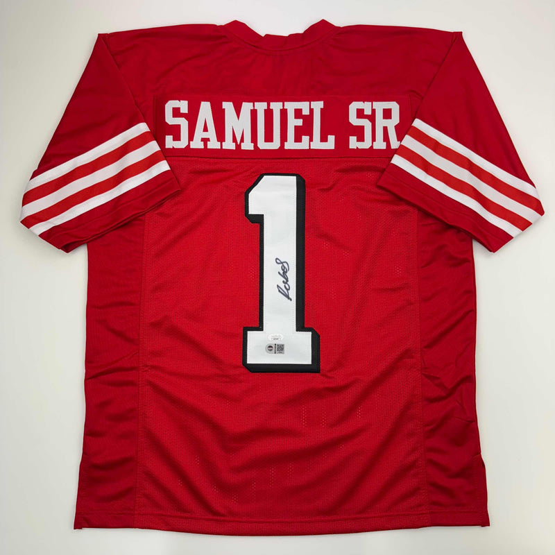Autographed/Signed Deebo Samuel San Francisco Red Alternate Football Jersey JSA COA
