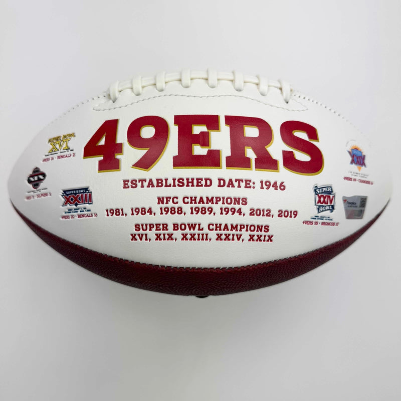 Autographed/Signed Deebo Samuel San Francisco 49ers Full Size F/S White Panel Logo Football Fanatics COA