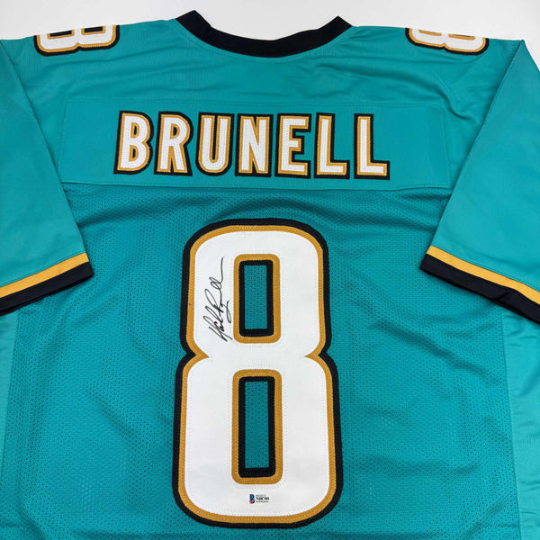 Autographed/Signed Mark Brunell Jacksonville Teal Football Jersey Beckett BAS COA