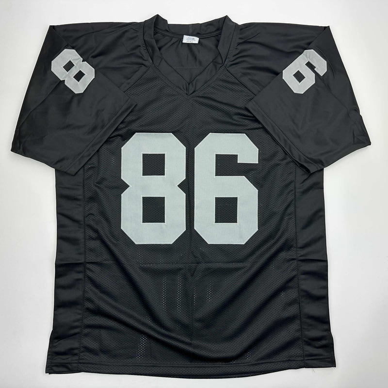 Autographed/Signed Raghib Ismail Rocket Oakland Black Football Jersey Beckett BAS COA