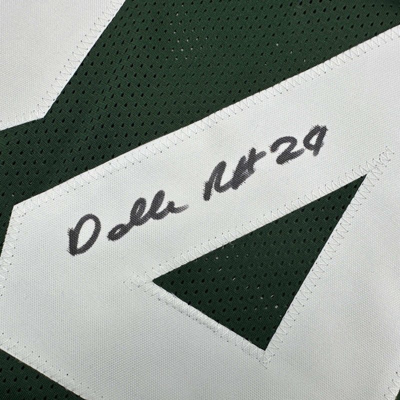 Autographed/Signed Darrelle Revis New York Green Football Jersey Beckett BAS COA