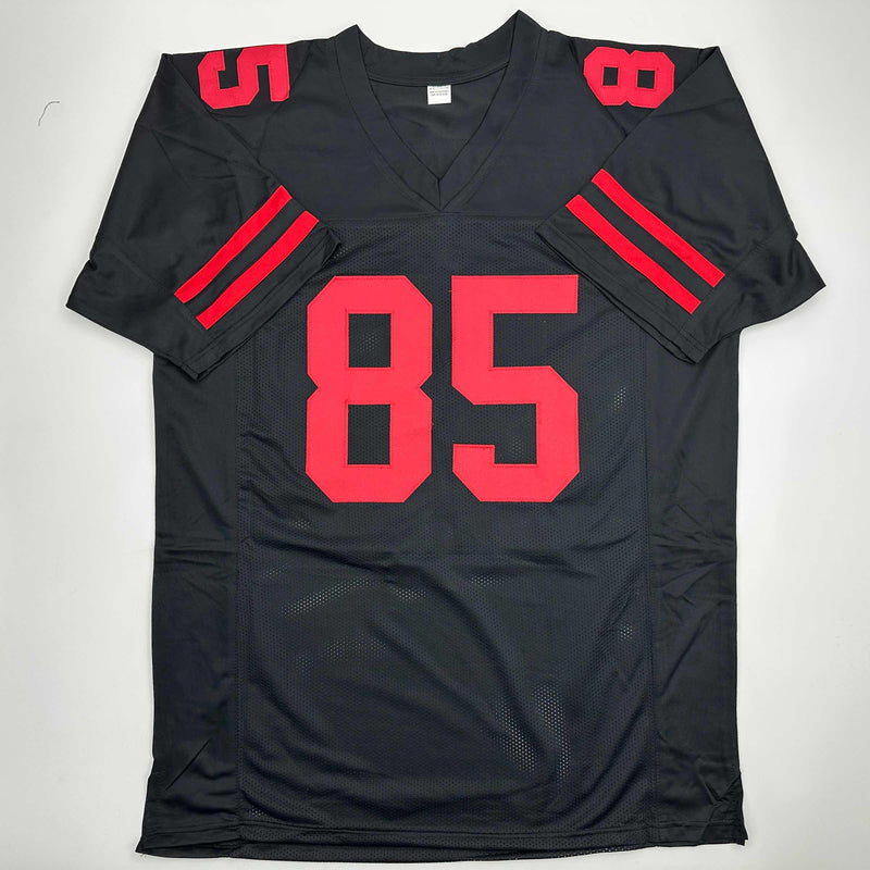 Autographed/Signed George Kittle San Francisco Black Football Jersey Beckett BAS COA