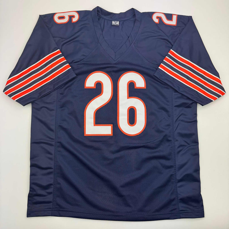 Autographed/Signed Matt Suhey Chicago Blue Football Jersey JSA COA