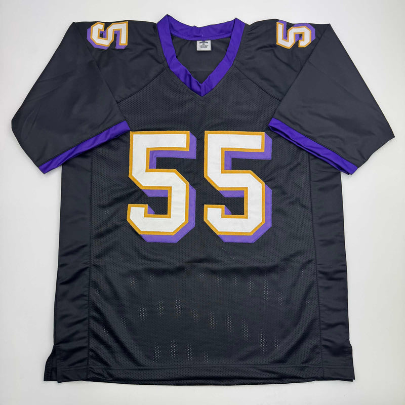 Autographed/Signed Terrell Suggs Baltimore Black Football Jersey JSA COA #2