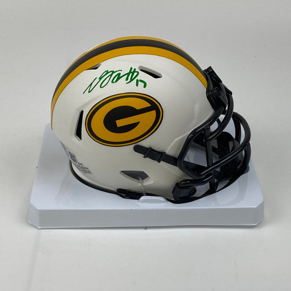 Autographed/Signed Davante Adams Green Bay Packers Lunar Eclipse Football Mini Helmet Beckett BAS COA