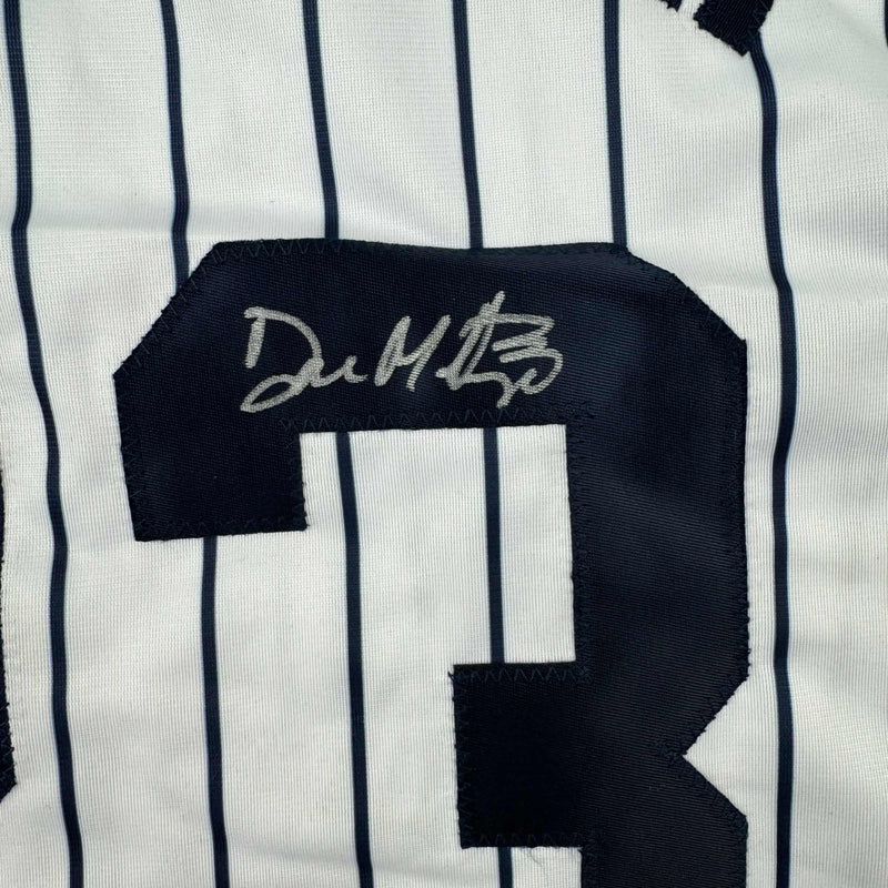 Autographed/Signed Don Mattingly New York Pinstripe Baseball Jersey Beckett BAS COA