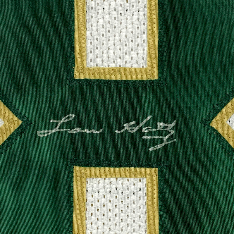 Autographed/Signed Lou Holtz 1988 National Champs Notre Dame White College Football Jersey JSA COA