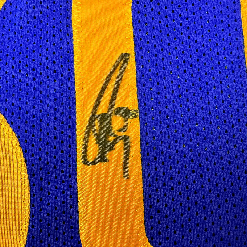 Autographed/Signed Stephen Steph Curry Golden State Blue Basketball Jersey JSA COA