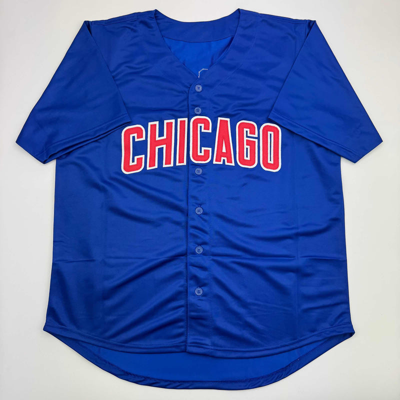 Autographed/Signed Thomas Ian Nicholas Rookie Of The Year Chicago Blue Baseball Jersey Beckett BAS COA
