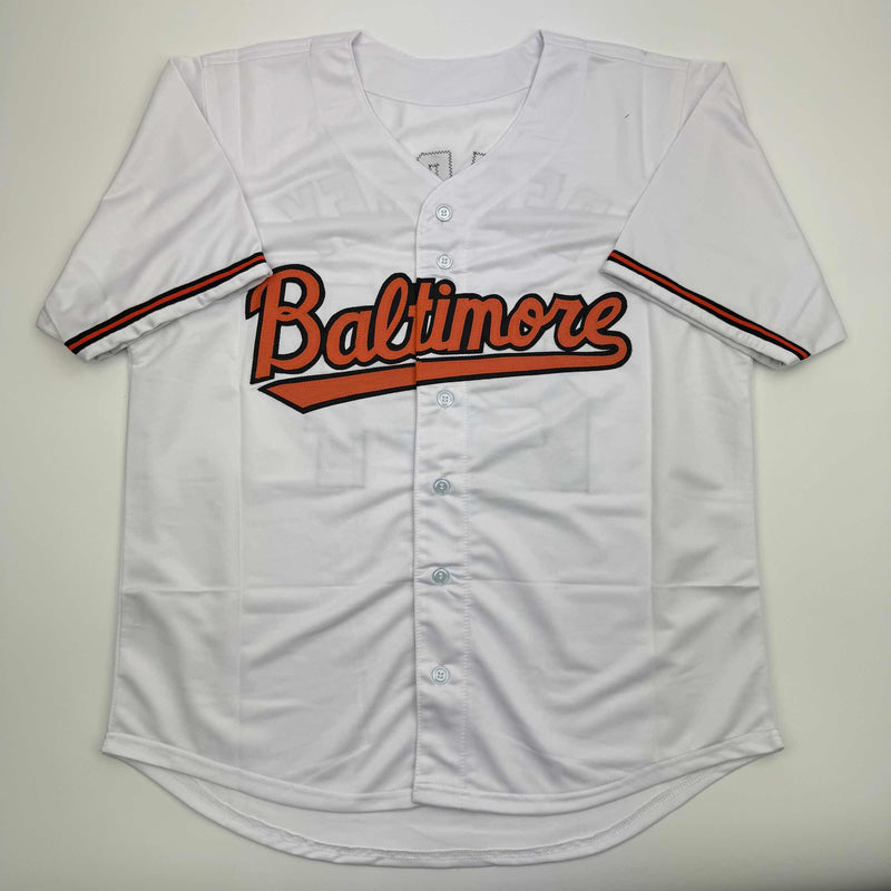Autographed/Signed Rick Dempsey "MVP 83 WS" Baltimore White Baseball Jersey Beckett BAS COA