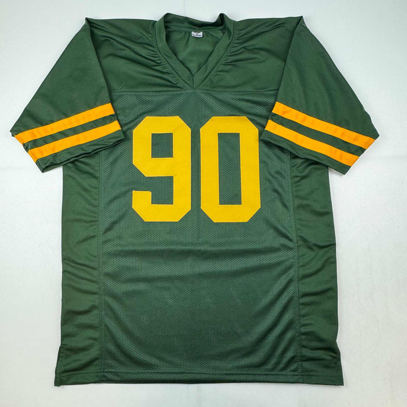 Autographed/Signed Lukas Van Ness Green Bay Color Rush Football Jersey Beckett BAS COA