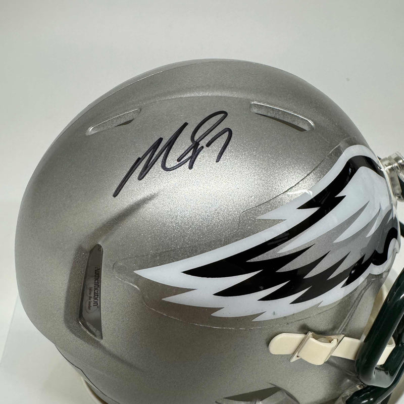 Autographed/Signed Michael Mike Vick Philadelphia Eagles Flash Mini Football Helmet JSA COA
