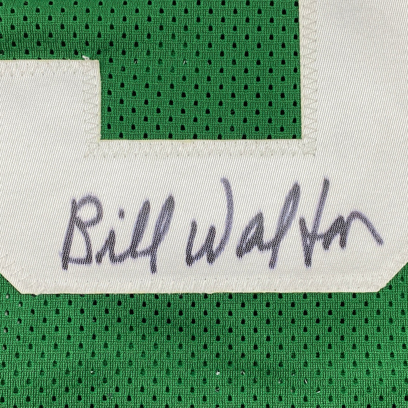 Autographed/Signed Bill Walton Boston Green Basketball Jersey JSA COA