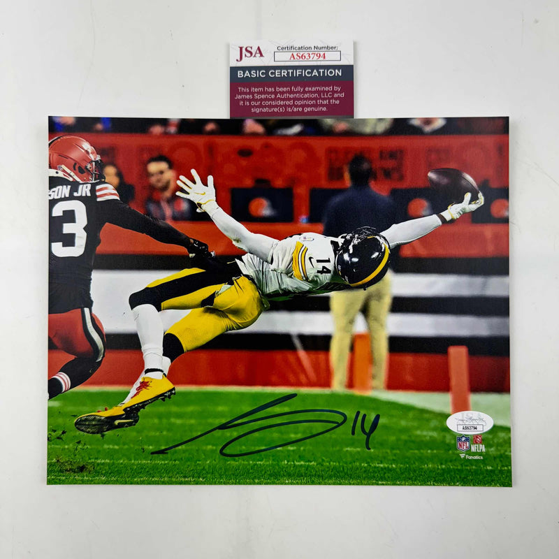 Autographed/Signed George Pickens Pittsburgh Steelers 8x10 Football Photo JSA COA