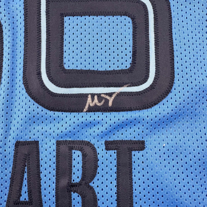 Autographed/Signed Marcus Smart Memphis Light Blue Basketball Jersey Beckett BAS COA