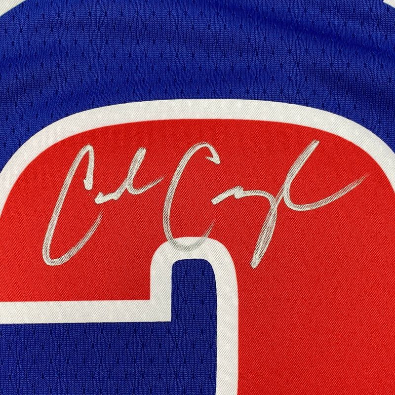 Autographed/Signed Cade Cunningham Detroit Pistons Blue Authentic Basketball Jersey Fanatics COA