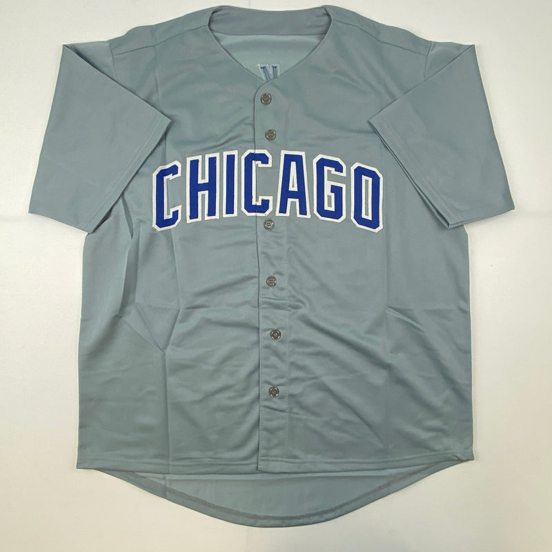 Autographed/Signed Bill Buckner Chicago Grey Baseball Jersey JSA COA