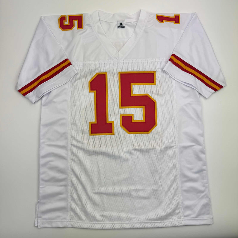 Autographed/Signed Patrick Mahomes Kansas City White Football Jersey JSA COA
