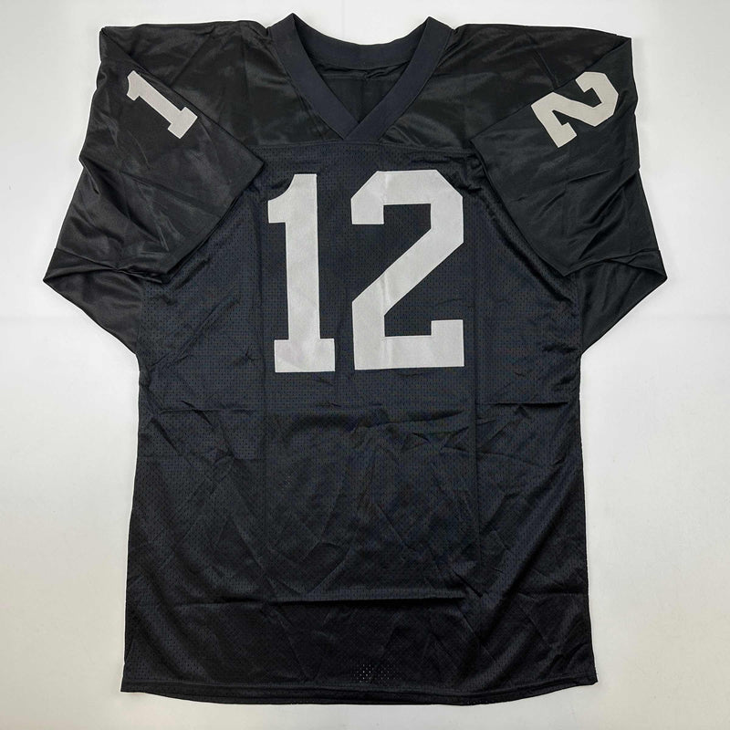 Autographed/Signed Ken Stabler Oakland Black Football Jersey Beckett BAS COA