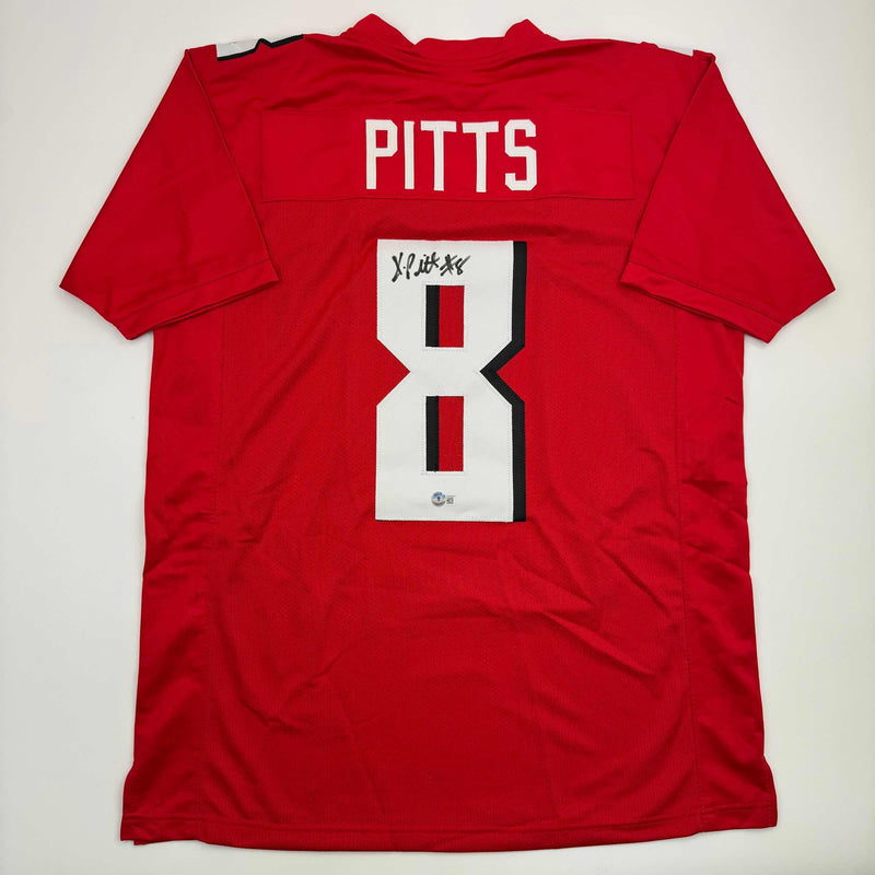 Autographed/Signed Kyle Pitts Atlanta Red Football Jersey Beckett BAS COA