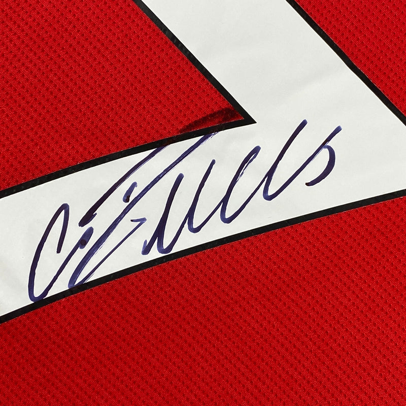 Autographed/Signed Cristiano Ronaldo Manchester United Red Current Soccer Futbol Jersey Beckett BAS COA/LOA