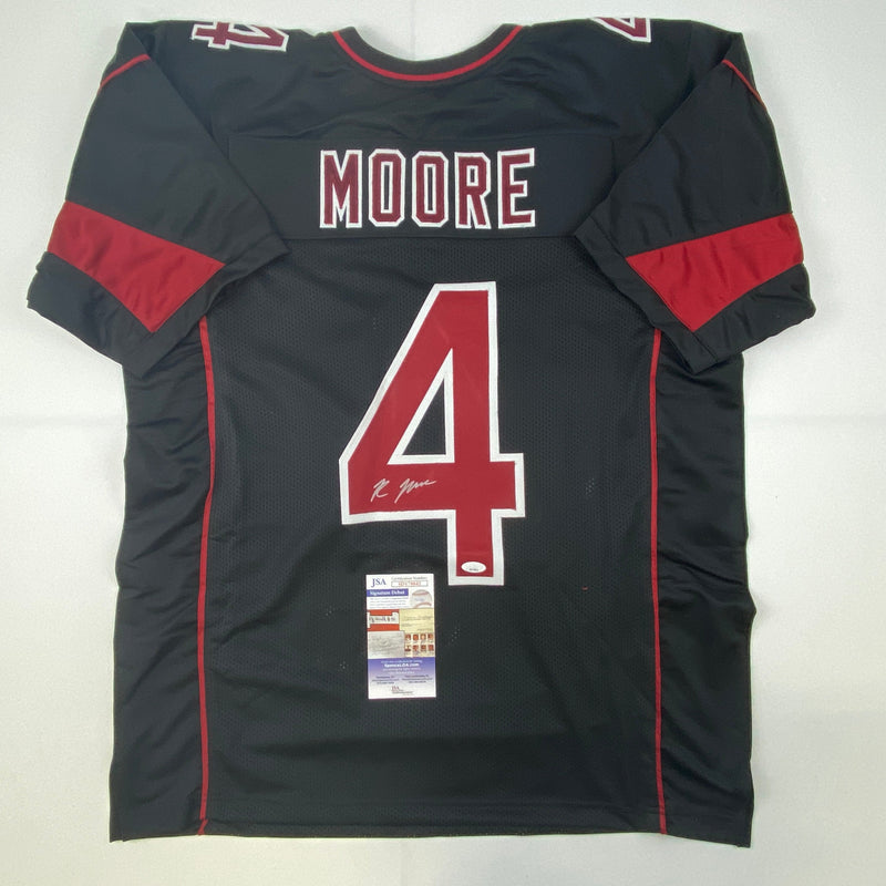 Autographed/Signed Rondale Moore Arizona Black Color Rush Football Jersey JSA COA
