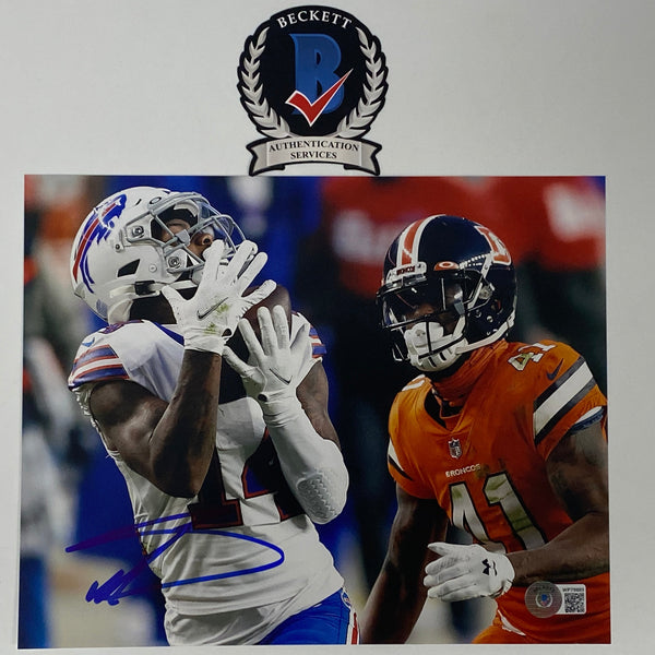 Autographed/Signed Stefon Diggs Buffalo Bills 8x10 Football Photo Beckett BAS COA #2