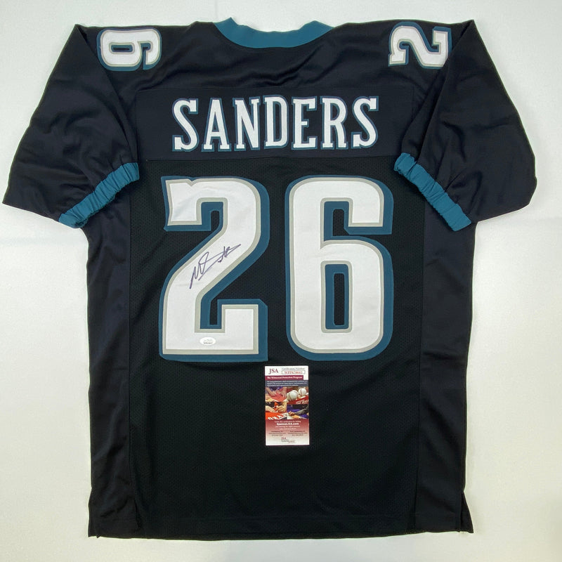 Autographed/Signed Miles Sanders Philadelphia Black Football Jersey JSA COA
