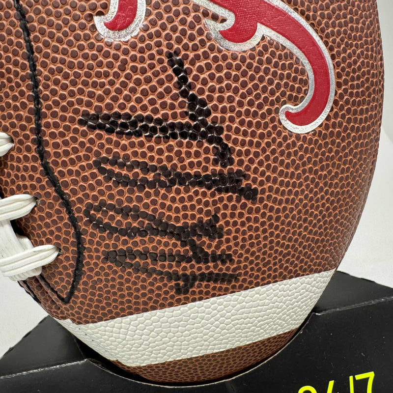 Autographed/Signed Nick Saban Alabama Crimson Tide Full Size FS F/S White Panel Logo College Football Beckett BAS COA