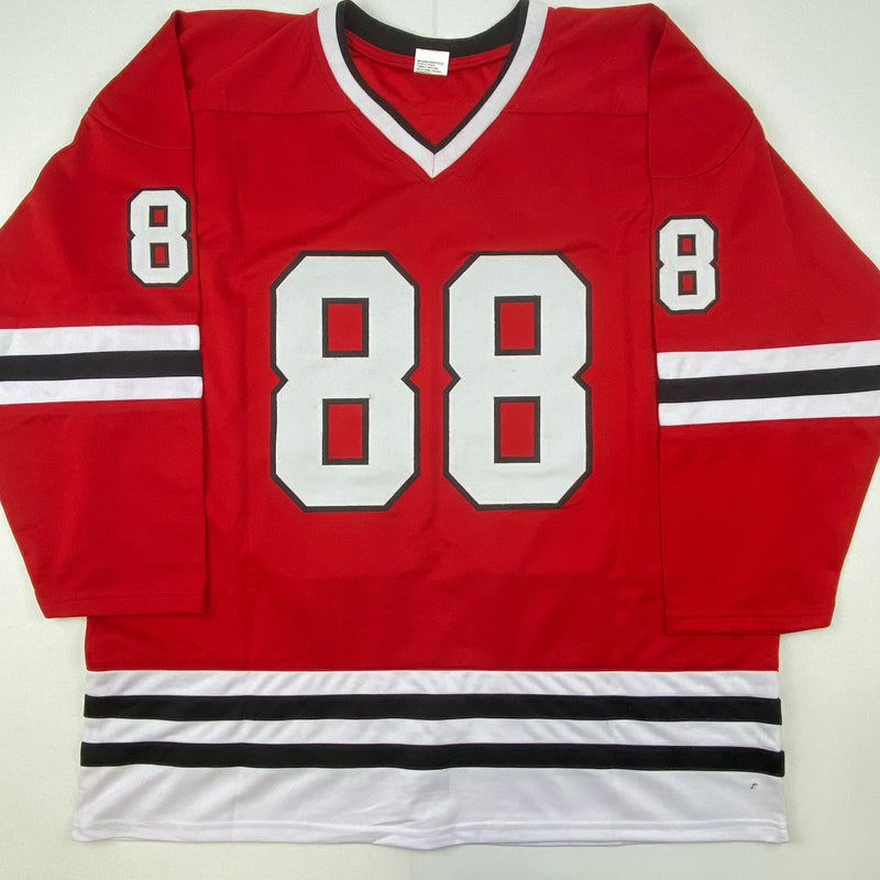 Autographed/Signed Patrick Kane Chicago Red Hockey Jersey Beckett BAS COA