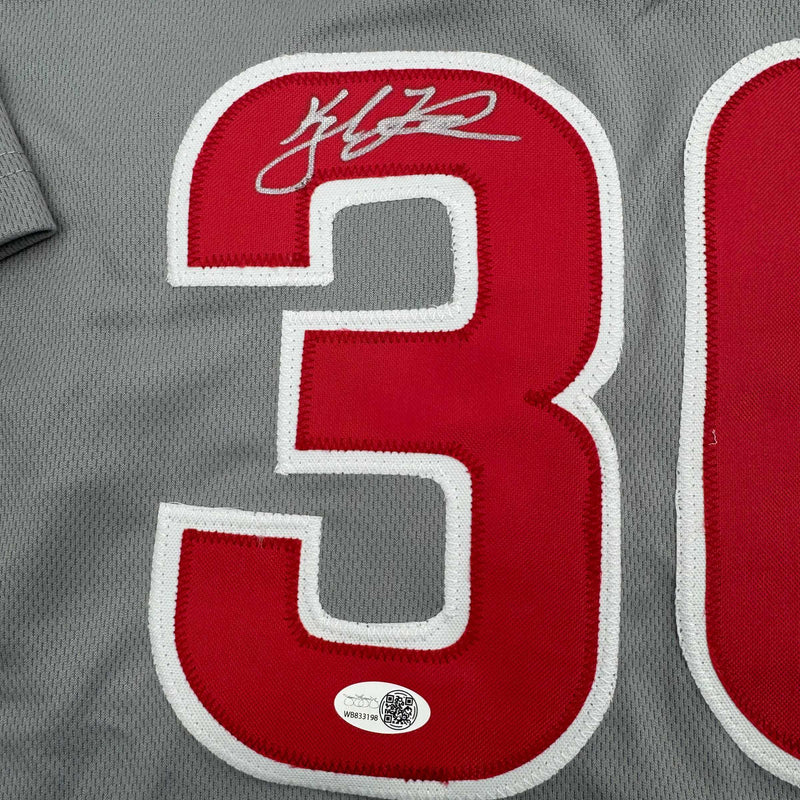 Autographed/Signed Kyle Tucker Chicago Grey Baseball Jersey JSA COA