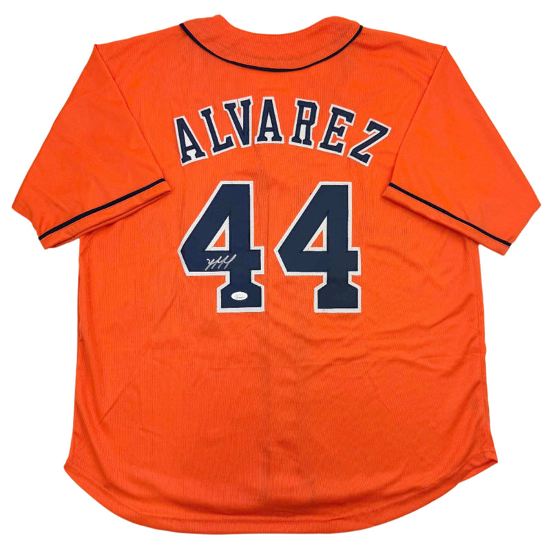 Autographed/Signed Yordan Alvarez Houston Orange Baseball Jersey JSA COA