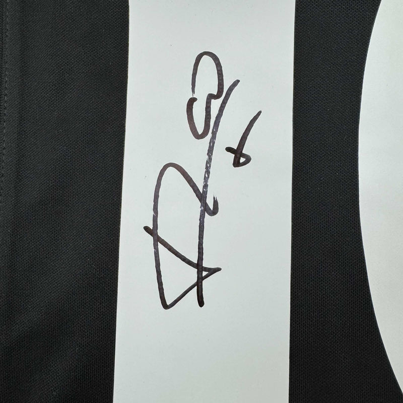 Autographed/Signed Luis Figo Real Madrid Black Soccer Jersey Beckett BAS COA