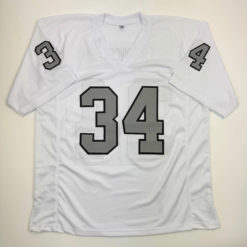Autographed/Signed Bo Jackson Oakland White Color Rush Football Jersey JSA COA