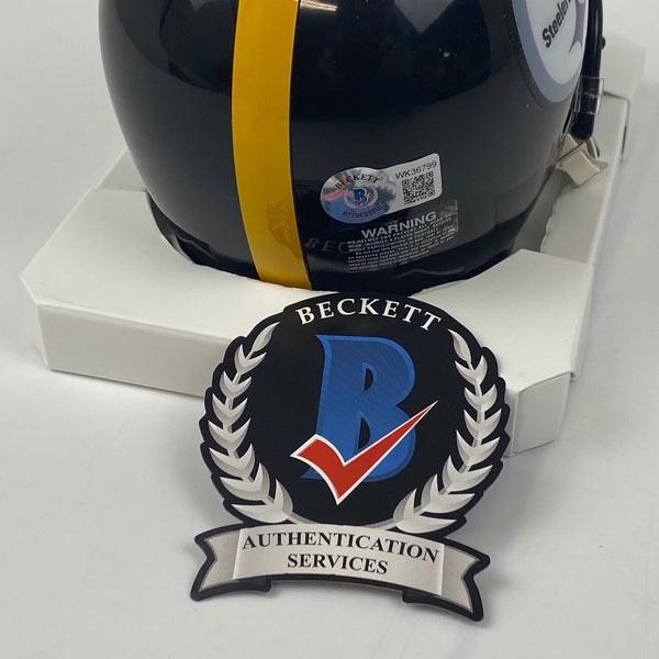Autographed/Signed Chase Claypool Pittsburgh Steelers Mini Football Helmet Beckett BAS COA
