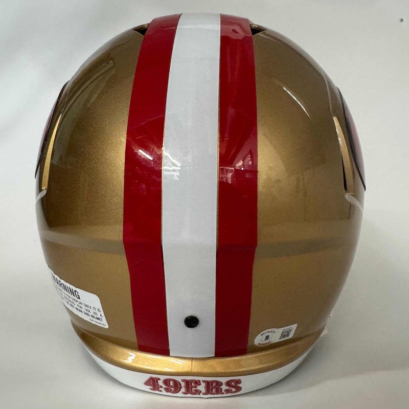 Autographed/Signed Fred Warner San Francisco 49ers Full Size FS F/S Replica Football Helmet Beckett BAS COA