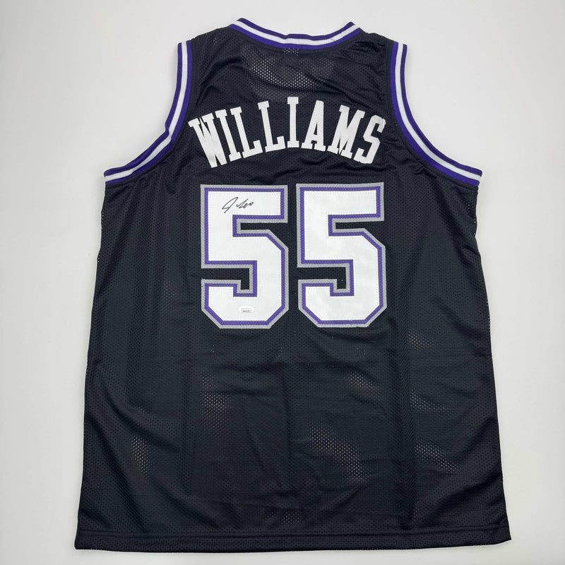 Autographed/Signed Jason Williams Sacramento Black Basketball Jersey JSA COA