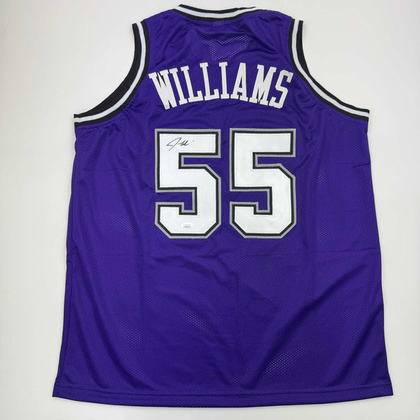 Autographed/Signed Jason Williams Sacramento Purple Basketball Jersey JSA COA