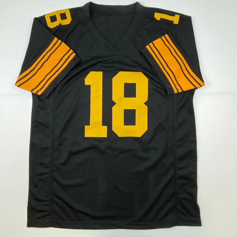 Autographed/Signed Diontae Johnson Pittsburgh Color Rush Football Jersey Beckett BAS COA