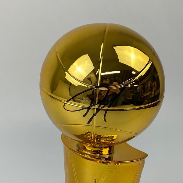 Autographed/Signed Giannis Antetokounmpo Milwaukee Bucks Replica 2021 NBA Finals Basketball Trophy Beckett BAS COA