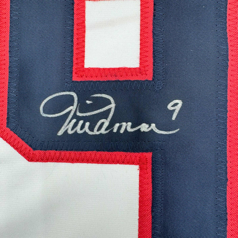 Autographed/Signed Mia Hamm White Soccer Team USA United States World Cup Jersey Beckett BAS COA