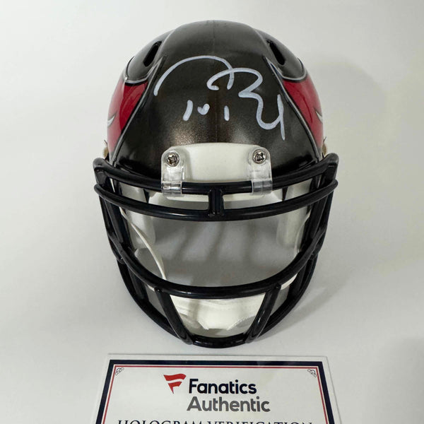 Autographed/Signed Tom Brady Tampa Bay Buccaneers Football Mini Helmet Fanatics COA