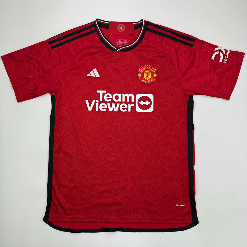 Autographed/Signed Marcus Rashford Manchester United Red Soccer Jersey Beckett BAS COA